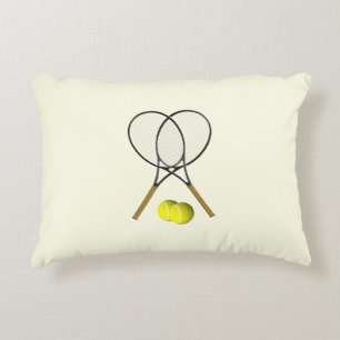 Tennis Doubles Cream Decorative Cushion