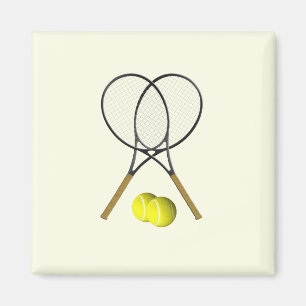 Tennis Doubles Cream Magnet