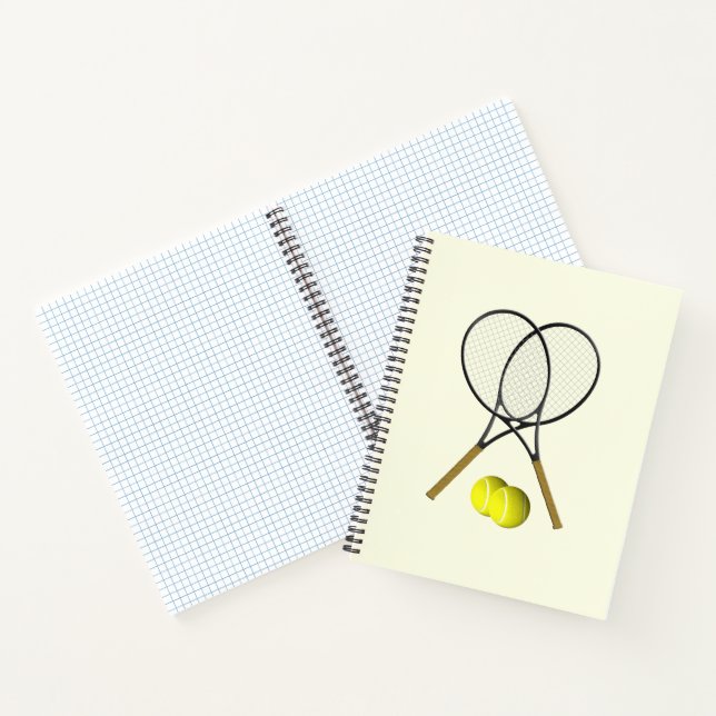Tennis Doubles Cream Notebook (Inside)