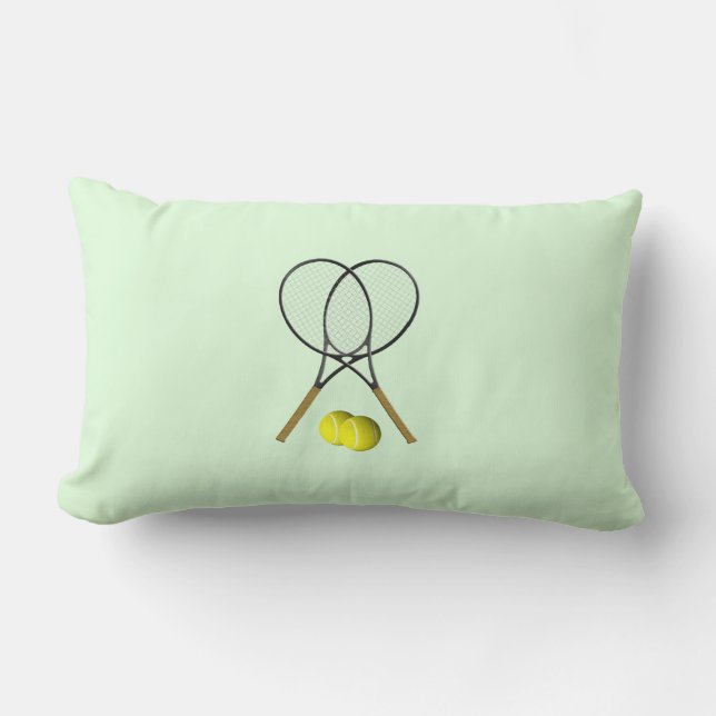 Tennis Doubles Green Lumbar Cushion (Front)