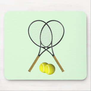 Tennis Doubles Green Mouse Pad