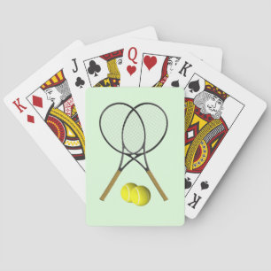 Tennis Doubles Green Playing Cards