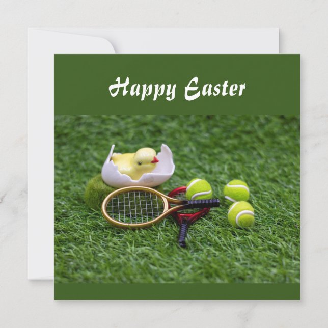 Tennis Easter holiday with racket and balls (Front)
