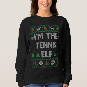 Tennis Elf Ugly Christmas Sweatshirt
