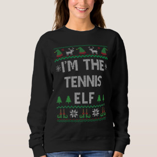 Tennis Elf Ugly Christmas Sweatshirt