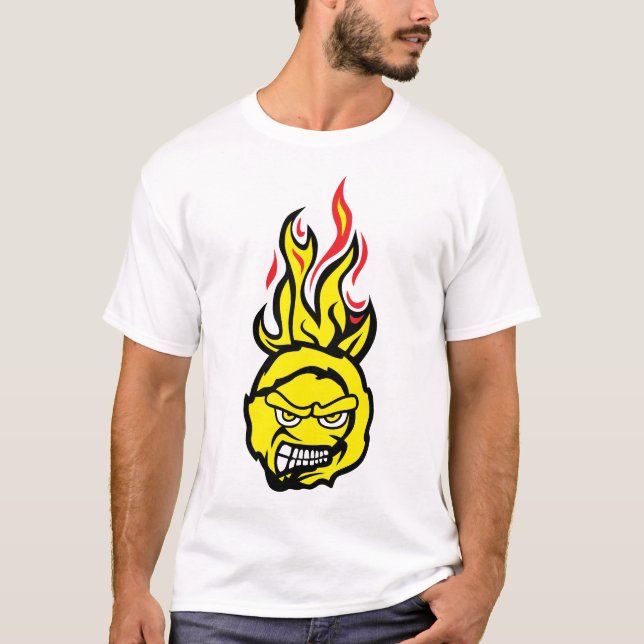 tennis face map flame 13 fire feroce attack T-Shirt (Front)