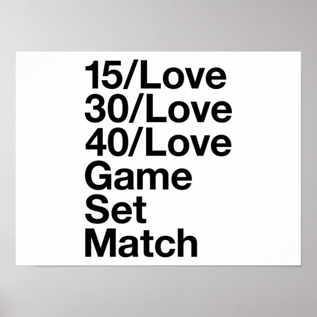 TENNIS Fan Poster (Front)