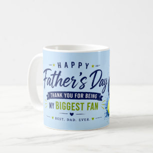 Tennis Father’s Day  for Dad Blue Watercolor Coffee Mug