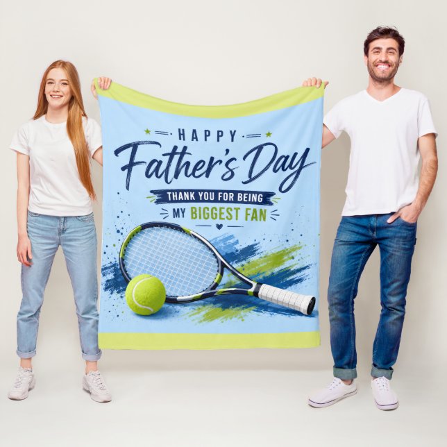 Tennis Father’s Day for Dad  Fleece Blanket (In Situ)