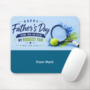 Tennis Father's Day with racket and ball for Dad Mouse Pad
