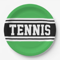TENNIS Fun Bold Bright Green Black Racing Stripes
