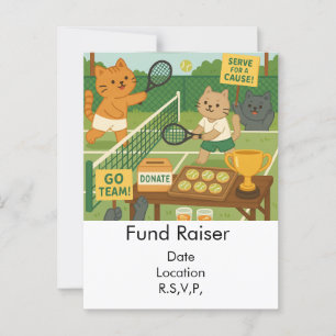 Tennis Fund Raiser for Cat Lovers Postcard
