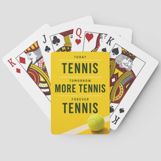 Tennis Funny saying for player Playing Cards (Back)
