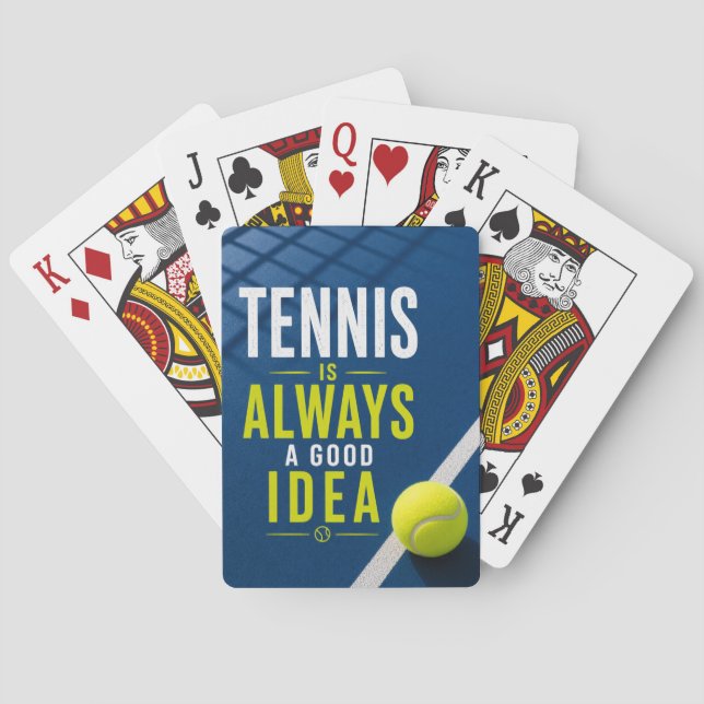 Tennis Funny saying for player Playing Cards (Back)