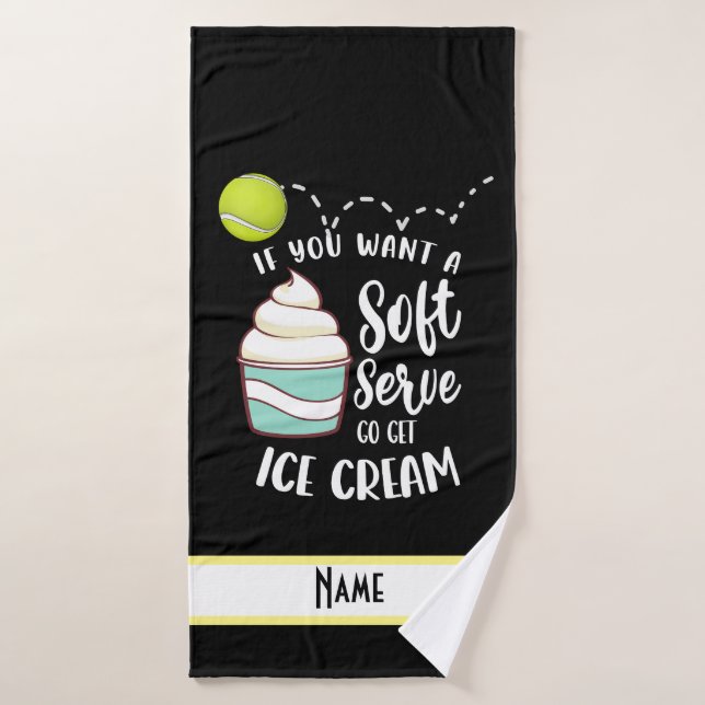 Tennis funny saying for tennis player bath towel (Bath Towel)