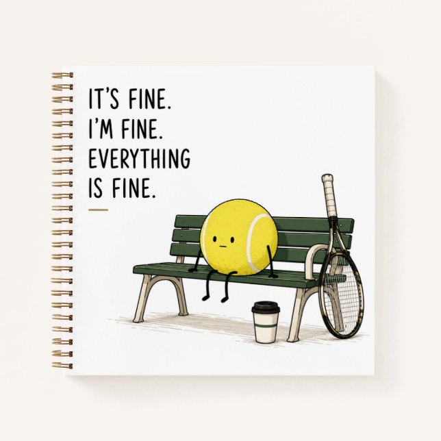 Tennis funny saying notebook (Front)