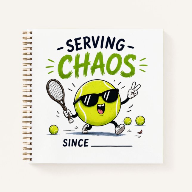 Tennis funny saying notebook (Front)