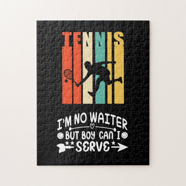 Tennis funny saying quote jigsaw puzzle (Vertical)