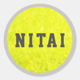 Tennis Fuzzies Sticker or Envelope Seal