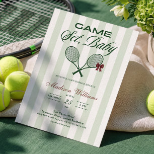 Tennis "GAME, SET, BABY" BABY Shower Invitation