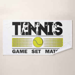Tennis - Game Set Match Bath Towel