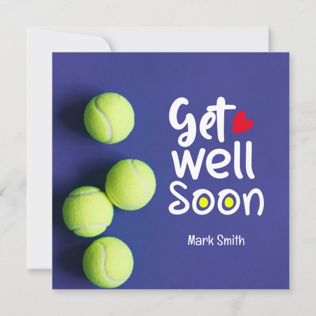 Tennis Get Well Soon  Card (Front)