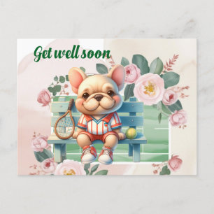 TENNIS Get well soon for Dog Lover Postcard