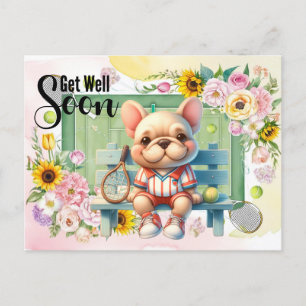 TENNIS Get well soon for Dog Lover Postcard