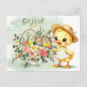 TENNIS Get well soon for Duck Lover  Postcard