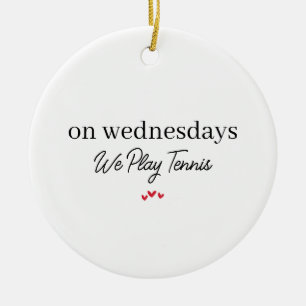 Tennis Gift for Player Doubles Partner Coach Ceramic Ornament