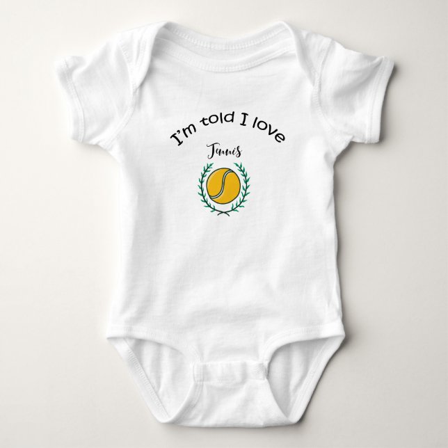 Tennis gifts for Baby Shower for Tennis Player Bab Bodysuit (Front)