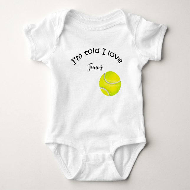Tennis gifts for Baby Shower for Tennis Player Bab Bodysuit (Front)