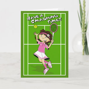 Tennis Girl Birthday Card