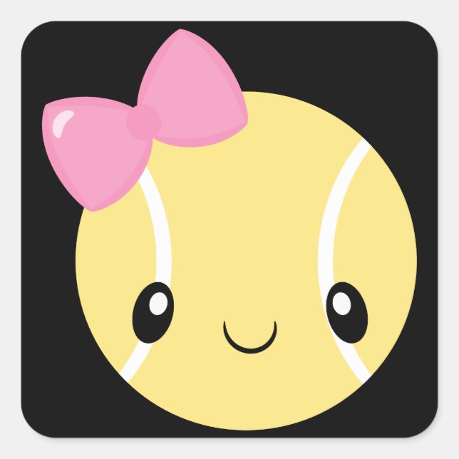 Tennis Girl Emoji Stickers (Front)