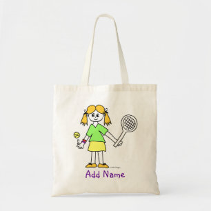Tennis Girl Personalised Tote Bag