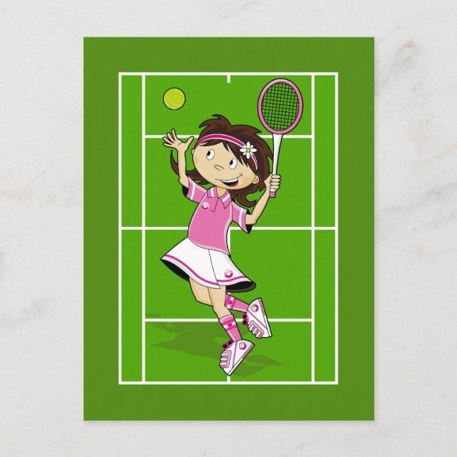 Tennis Girl Postcard (Front)