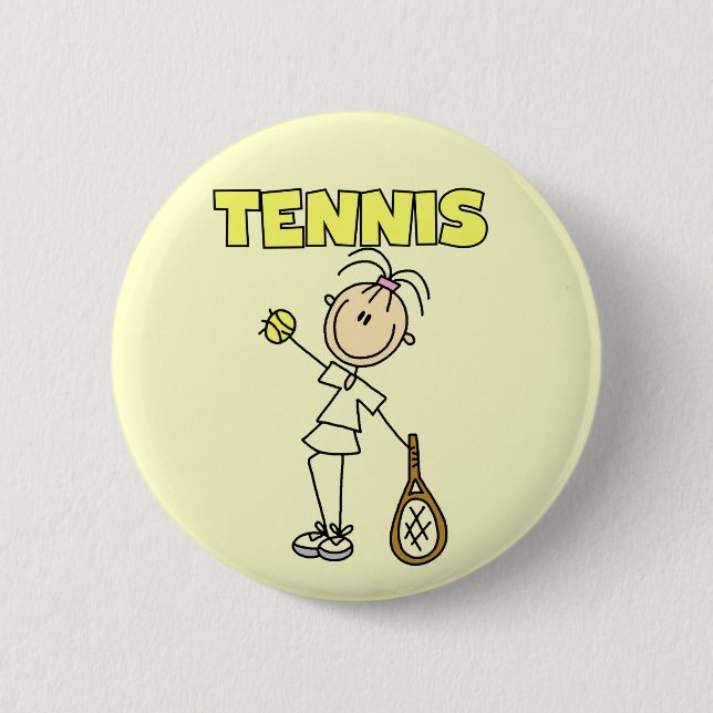 TENNIS Girl Tshirts and Gifts 6 Cm Round Badge (Front)