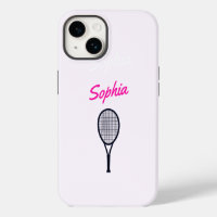 Tennis Girls Custom Name Gift Pink Black