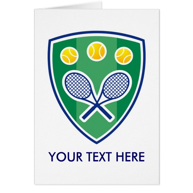 Tennis Greating Card For Men, Women Or Kids (Front)