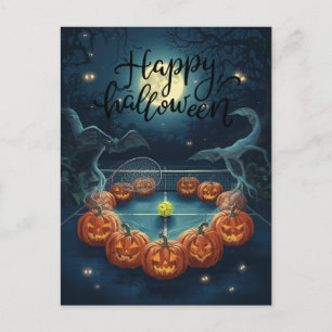 Tennis Halloween for Tennis Player with racket  Holiday Postcard