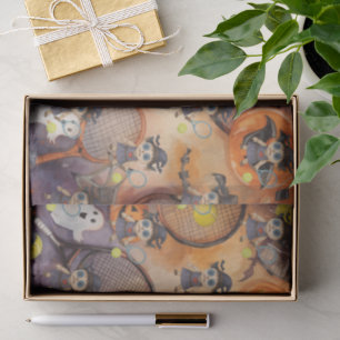 Tennis Halloween themed with ball and racket  Tissue Paper