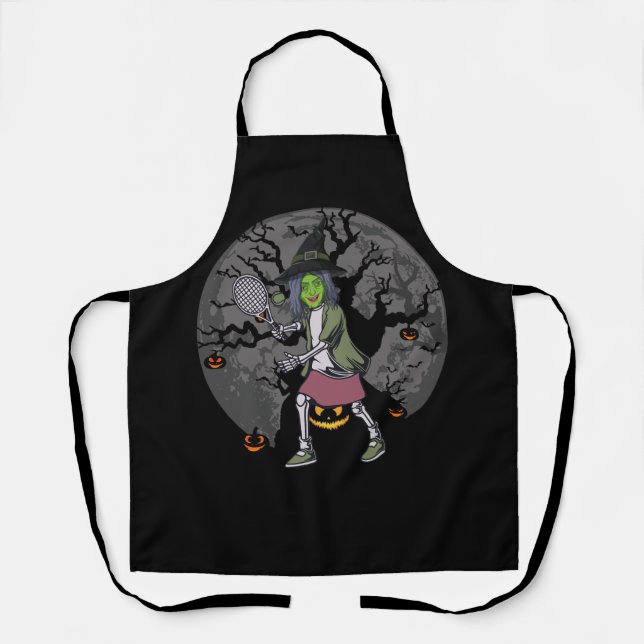 Tennis Halloween Witch Costume For Tennis Player C Apron (Front)