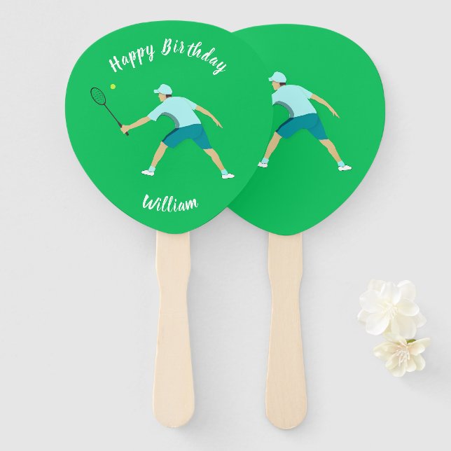 Tennis Hand Fan (Front and Back)