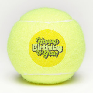 Tennis Happy Birthday with tennis ball