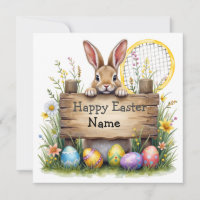 Tennis Happy Easter for Tennis Player  