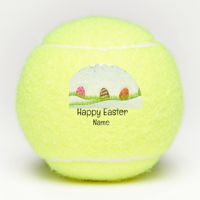 Tennis Happy Easter  to Tennis Player    Tennis Ba Balls (Front)