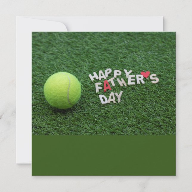 Tennis Happy Father's Day with tennis ball Card (Front)