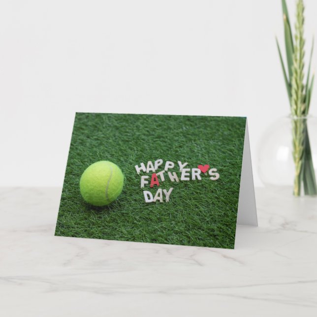 Tennis Happy Father's Day with tennis ball Card (Front)