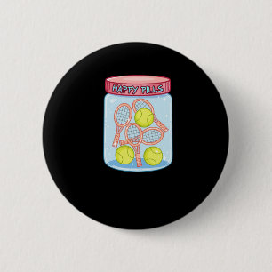 Tennis Happy Pills 6 Cm Round Badge