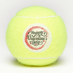 Tennis Happy Valentine's Day with lots of love Balls